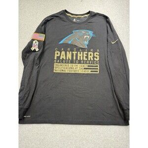Nike Carolina Panthers Salute to Service NFL Black Long Sleeve Shirt XL